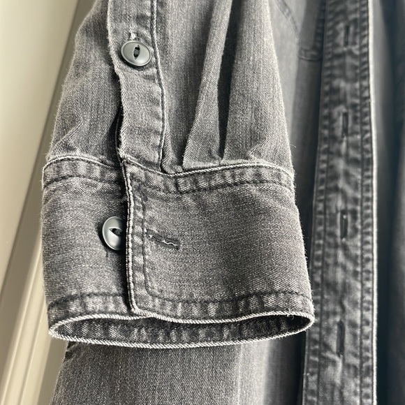 Madewell weathered black button-down shirt dress xs - Picture 5 of 13